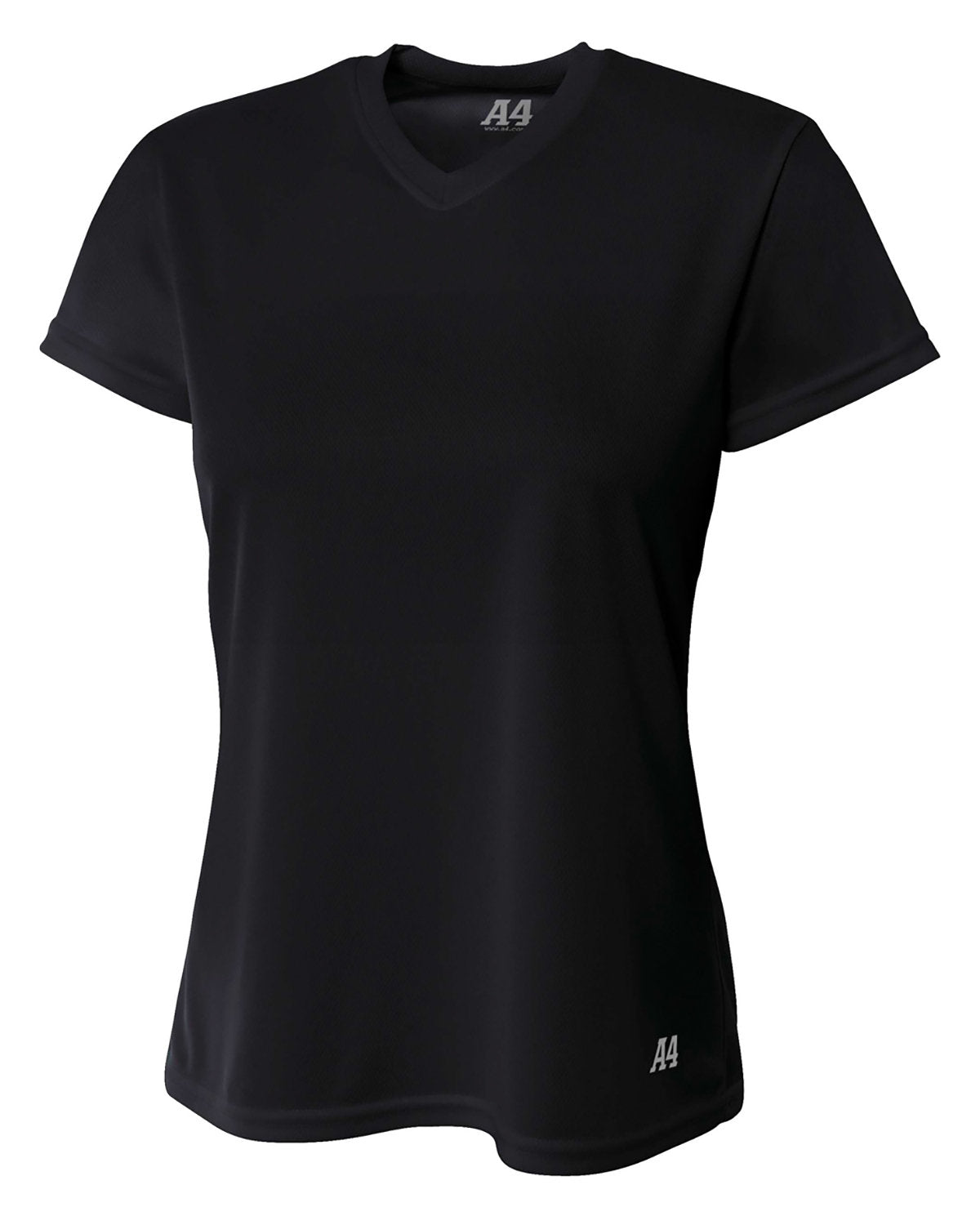 Ladies' Birds-Eye Mesh V-Neck T-Shirt