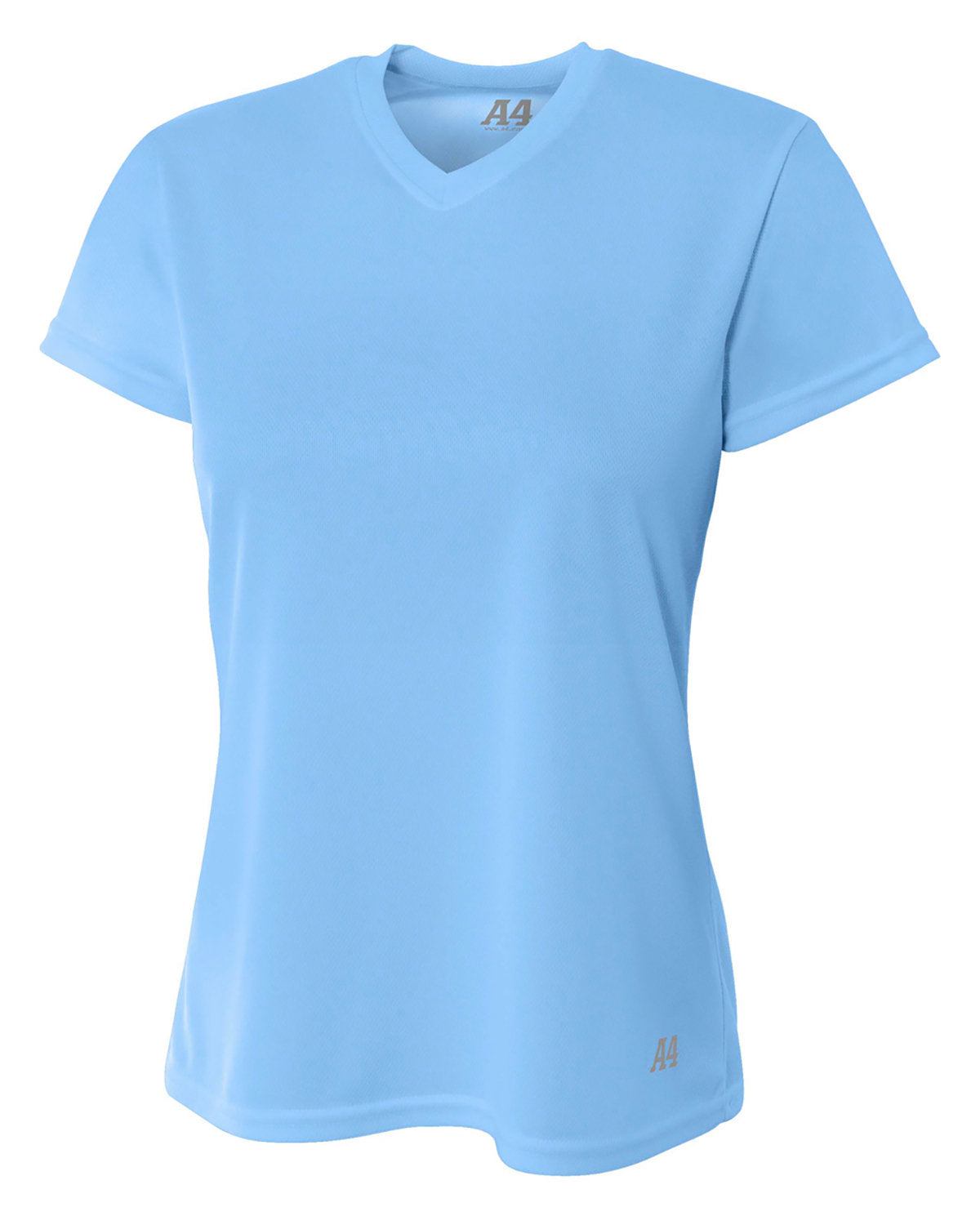 Ladies' Birds-Eye Mesh V-Neck T-Shirt