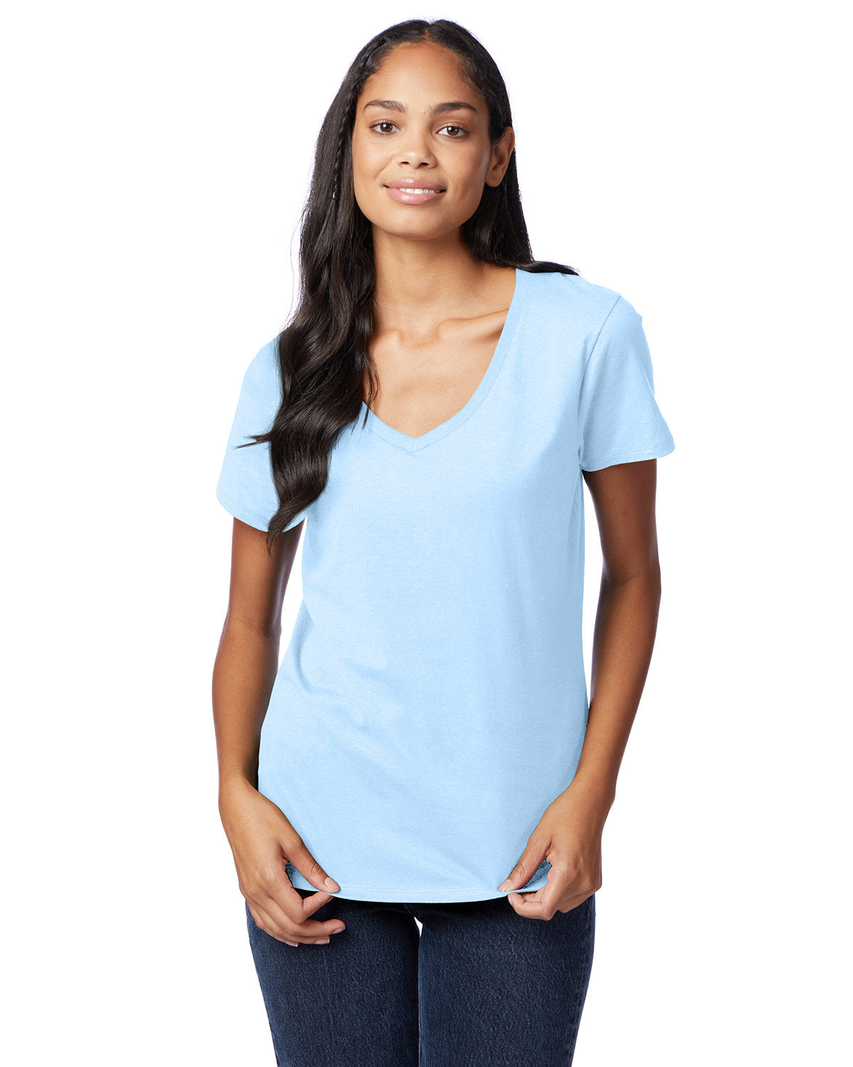 EXPERIENCE-PERFECT-STYLE-AND-COMFORT-WITH-THE-HANES-LADIES-PERFECT-T-V-NECK-T-SHIRT